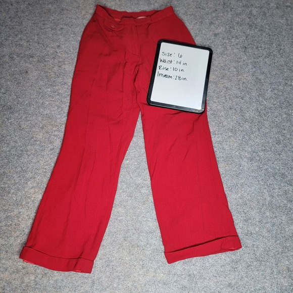 Lauren Ralph Lauren Pants - Lauren Ralph Lauren Red Wool Blend Wide Leg Dress Pants Size 6